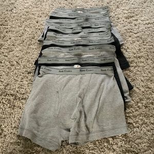 Hanes Men’s Boxer Briefs, Pack of 10 in Black and Gray